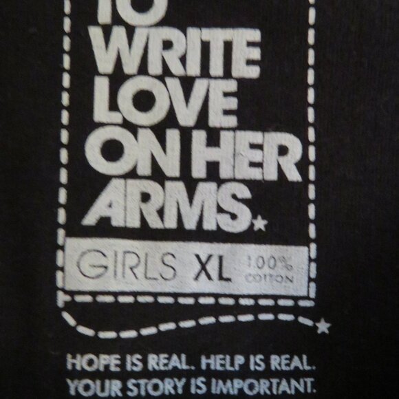 To Write Love On Her Arms TWLOHA | Size Large XL | Black Hurricane Cotton Tshirt - Picture 3 of 5